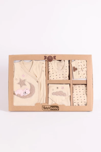Organik Hastane Çıkışı 8li Sleepy Bear Pembe - 2