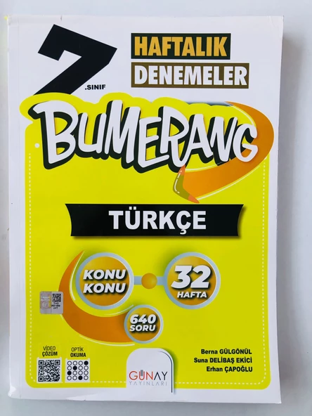 7. SINIF GÜNAY BUMERANG TÜRKÇE