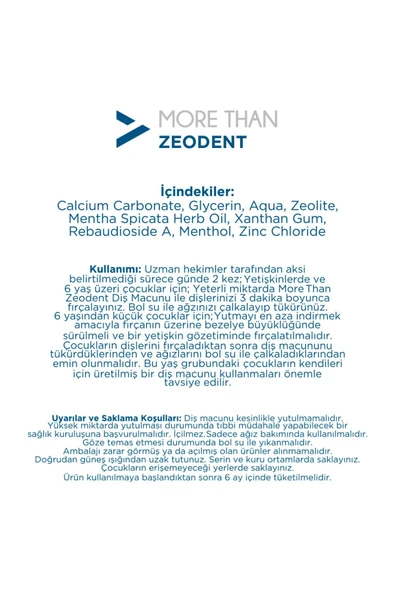 More Than Zeodent Diş Macunu 100 gr - Resim 3