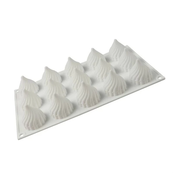 Silikon Burgu Şekilli Fondan, Çikolata Kalıbı 4,5 Cm H:4,5 Cm - 2