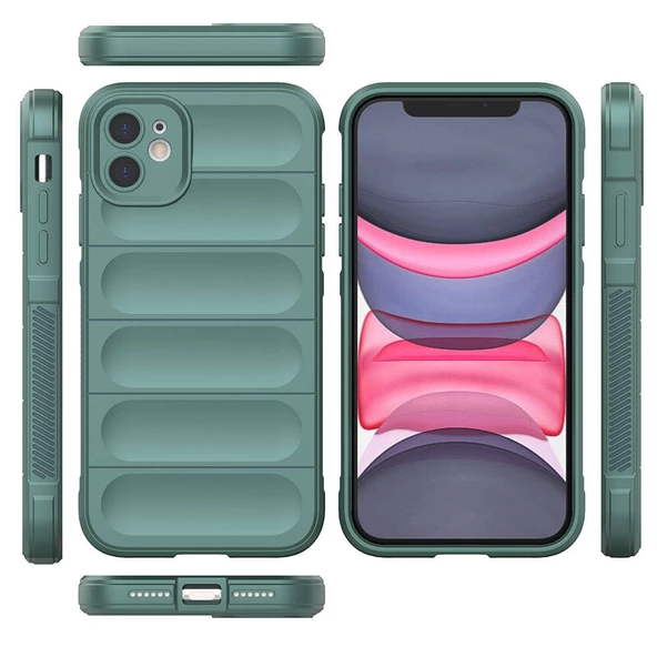 iPhone 11 Kılıf Esnek TPU Oyuklu Arka Yüzey Tasarımlı Etnik Silikon Kılıf - Resim 11