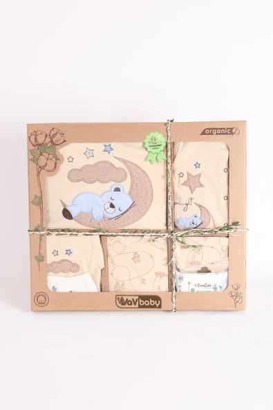 Organik Hastane Çıkışı 10lu Uyuyan Ayıcık - Mavi - 2