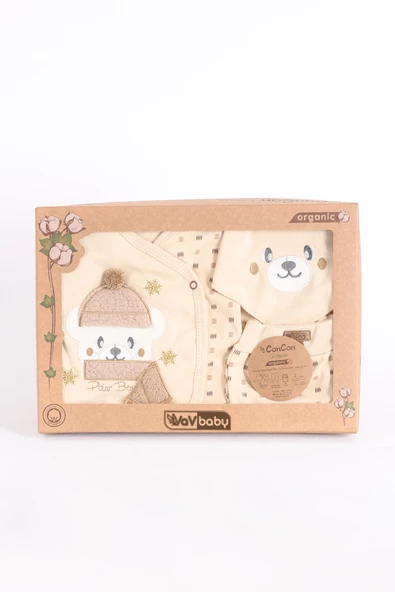 Organik Hastane Çıkışı 5li Polar Bear Ekru - 2