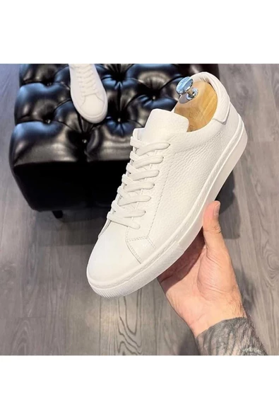 Luizpauloshoes 4253 BEYAZ CİLT ERKEK SNEAKERS