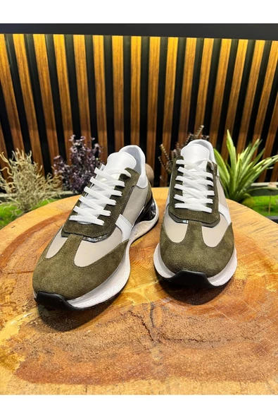 Luizpauloshoes 1084 HAKİ SÜET ERKEK SNEAKERS