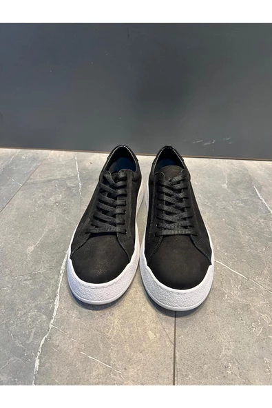 Luizpauloshoes LUİZ PAULO 4209 SİYAH NUBUK DERİ ERKEK SNEAKERS - 3