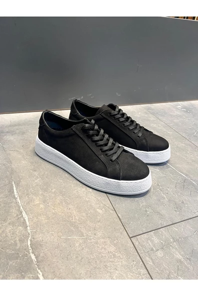 Luizpauloshoes LUİZ PAULO 4209 SİYAH NUBUK DERİ ERKEK SNEAKERS