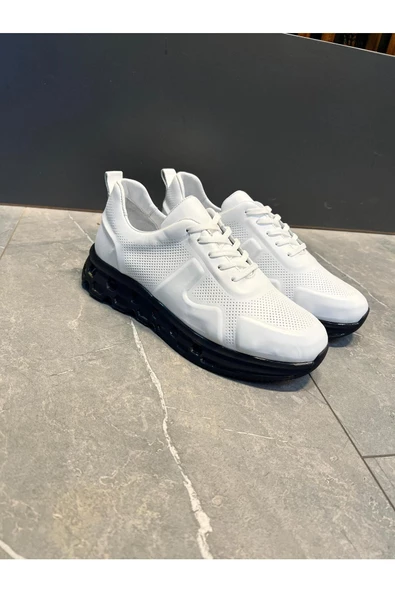Luizpauloshoes 1012 PİRAMİT TABAN BEYAZ ERKEK SNEAKER - 3
