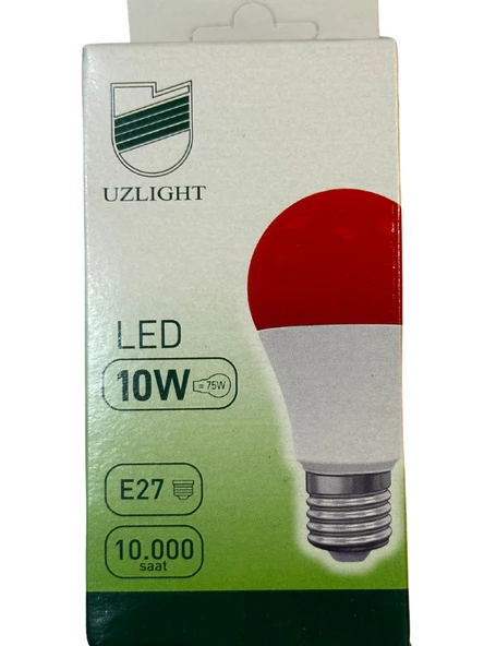 Uzlight 10W(75W) 1000K (Kırmızı Işık) E27 Duylu Led Ampul (2 Adet) - 2