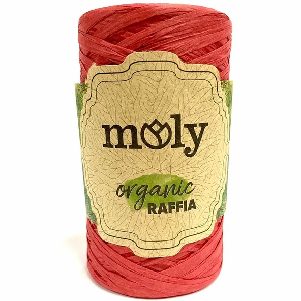 Moly Organik Rafya İpi ( 100 Gram ) Kırmızı