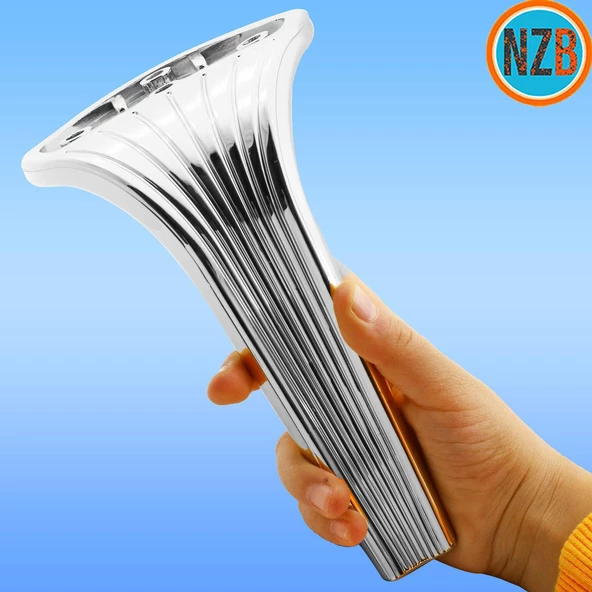 Mobilya Kanepe Sehpa TV Ünitesi Koltuk Ayağı 19 cm Parlak Krom Baza Ayak - Resim 4