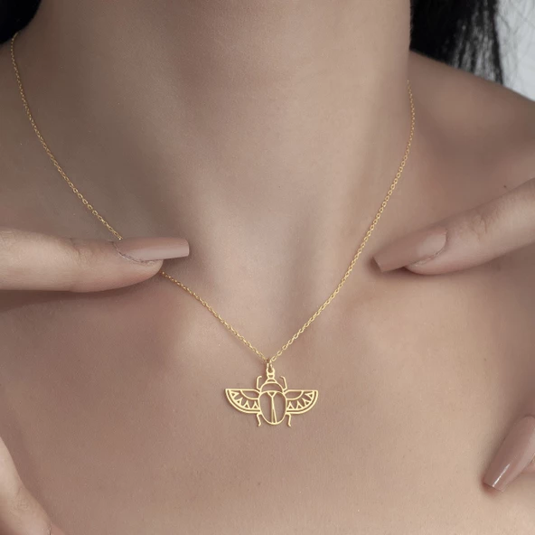 925Ayar Gümüş Origami Uğur Böceği Figürlü Kolye Özel Tasarım - Resim 6