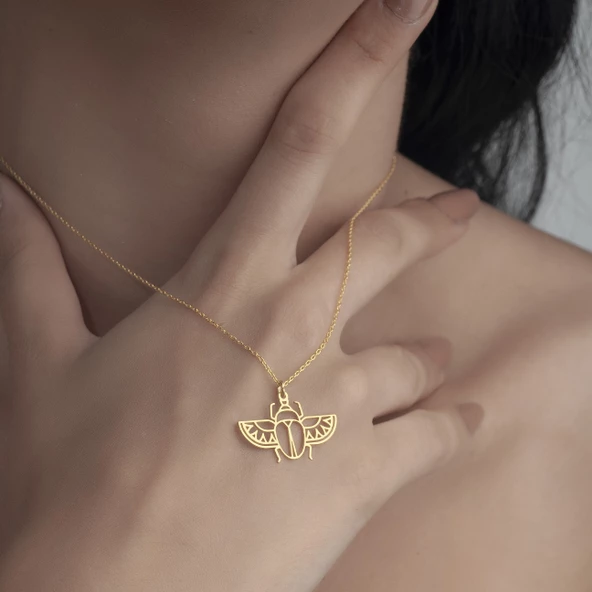 925Ayar Gümüş Origami Uğur Böceği Figürlü Kolye Özel Tasarım - Resim 8