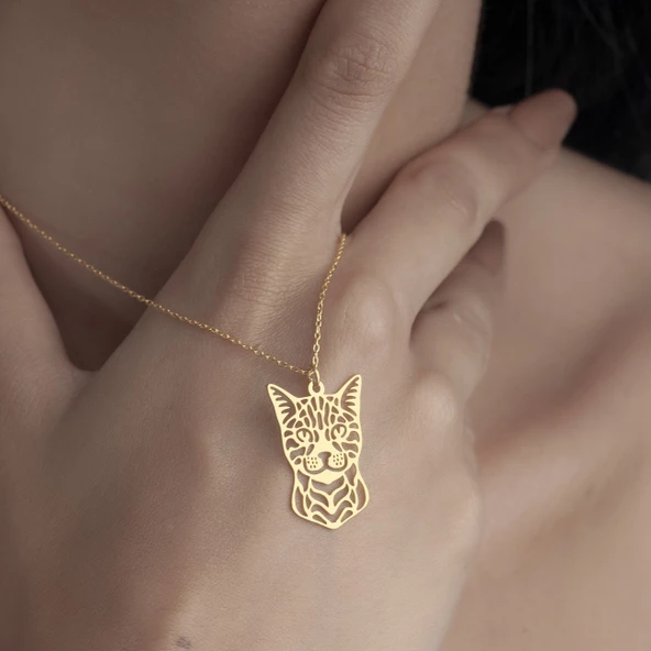 925Ayar Gümüş Şirin Kedi Figürlü Kolye Özel Tasarım - Resim 6