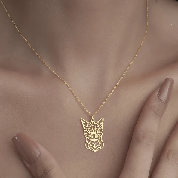 925Ayar Gümüş Şirin Kedi Figürlü Kolye Özel Tasarım - Resim 5