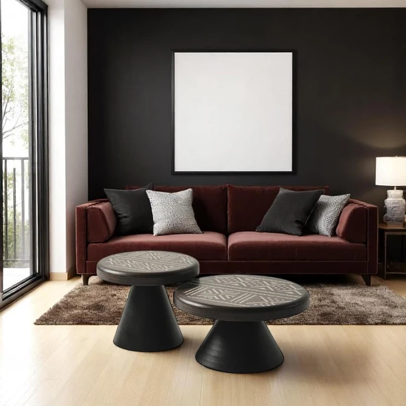 Orta Sehpa Takımı No:777 |MDF| ikili Orta Sehpa Takımı | REHOME - Resim 7