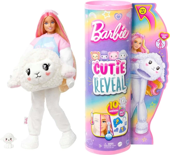 Barbie Cutie Reveal Bebekler Barbie Sevimli Kostümler Serisi - Kuzu HKR03