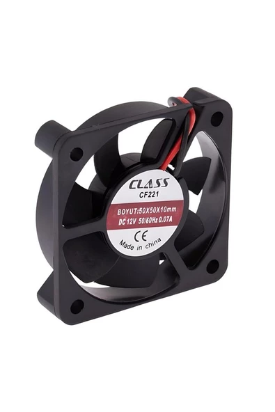 Class Cf-221 50x50x10mm Dc 12v 2 Pin 50/60 Hz 0.07a Aksiyel 2p Kare Fan - 1