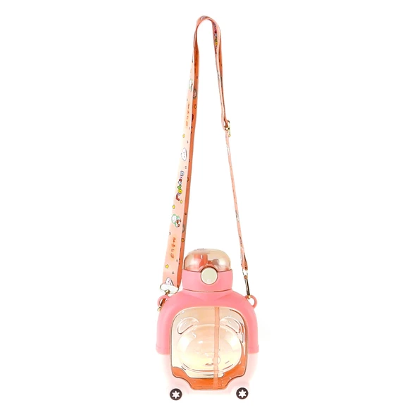 Matara Ayıcık Sevimli Matara 1000 Ml Pembe - 3