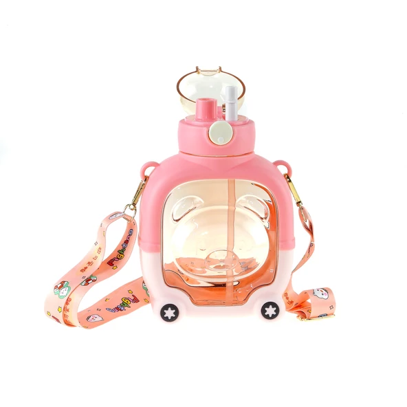 Matara Ayıcık Sevimli Matara 1000 Ml Pembe - 2