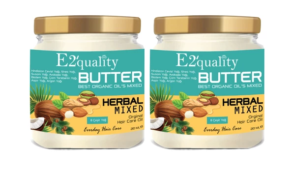 E2'quality Butter Saç Bakım Yağı İkili Paket 210 ml x 2 Adet - 2
