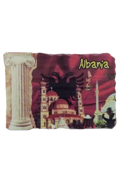 Arnavutluk Temalı Sütun Magnet - 3