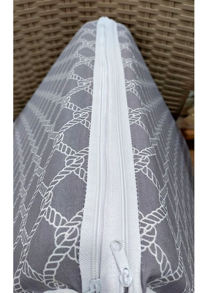 1 Adet Komutan Arkalıklı Sandalye Minderi, Extra Kalın (Kalınlık 5cm)-Denizci Gri - 2
