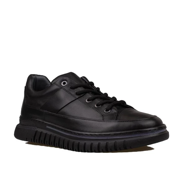Slayka Siyah Charisma Leather Erkek Bağcıklı Casual Ayakkabı - 2