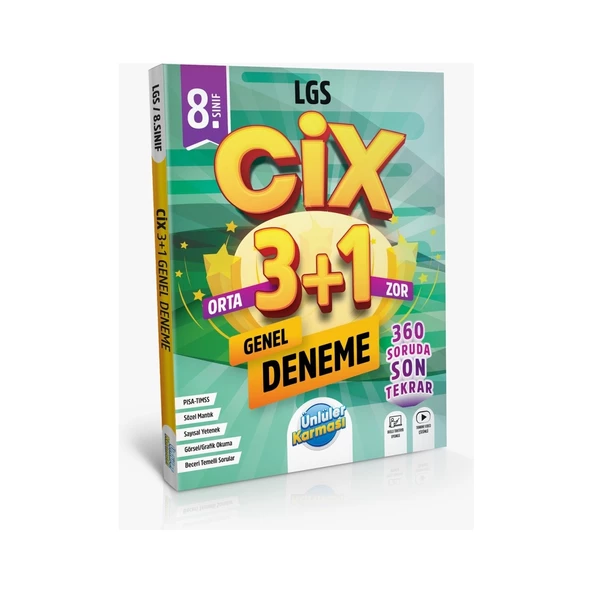 Ünlüler Karması 8. Sınıf LGS Cix 3 + 1 Genel Denem