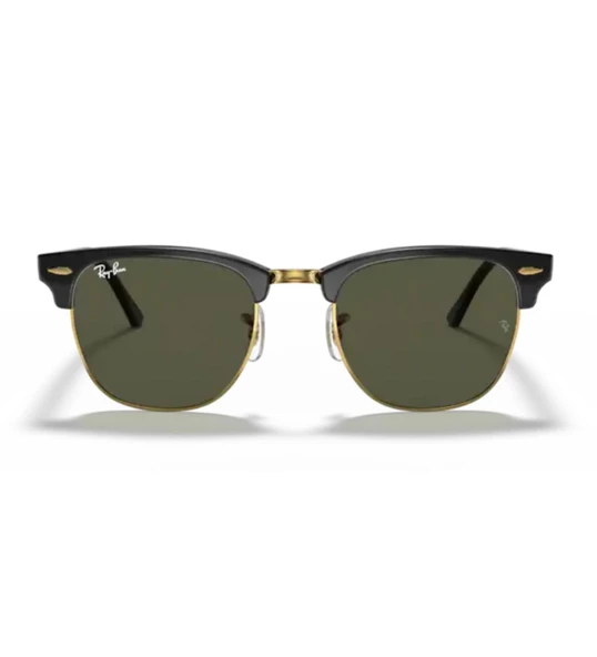 Ray-Ban Clubmaster 3016 W0365 Black/Gold-Green Güneş Gözlüğü