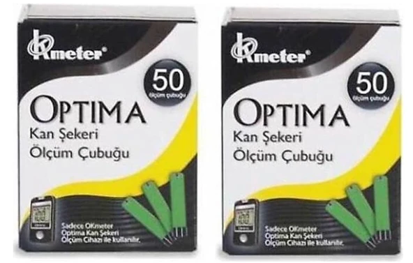 OPTİMA Seker Ölçüm Stribi (ÇUBUĞU) 50'li X 2 Kutu