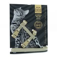 DOGGİE KEDİ GÖĞÜS & GEZDİRME TAKIMI HAKİ 1X25-40CM