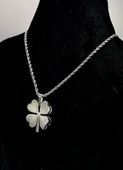 316 L Figürlü Özel Tasarım Lüks Çelik Kolye ürün görseli 1