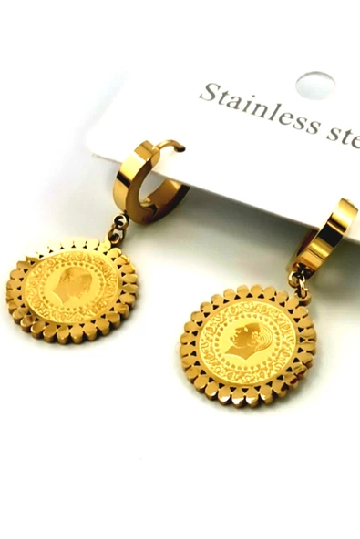 Kararmaz Çelik Lüks Küpe ürün görseli 1