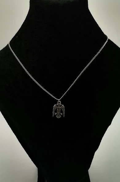 Gümüş Zincir Kuş Figürlü Lüks Kolye ürün görseli 1