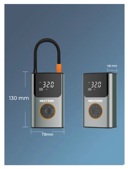 Neutron Taşınabilir Şarjlı Kompresör Lastik Hava Pompası - 2