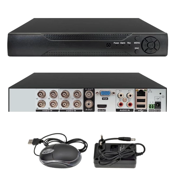 POLCAM PC-5008 Ahd Dvr Kayıt Cihazı 8 Kanal 5mp Xmeye Hibrit - 1