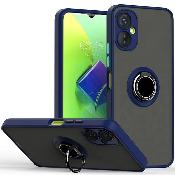 Gpack Tecno Spark 9 Pro Kılıf Montreal Yüzüklü Mıknatıslı Kamera Korumalı Silikon - 2
