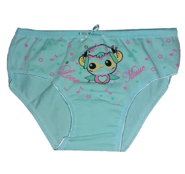 12 Adet Sedef Yıldız Kız Çocuk İnce Lastik Likralı Bikini Külot 1083 - 4