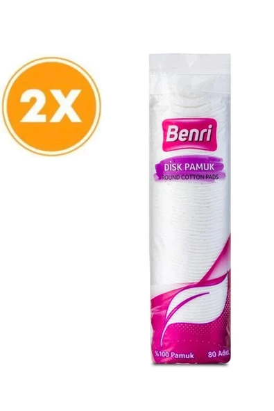 Yuvarlak Makyaj Temizleme Pamuğu 80 Adet X2
