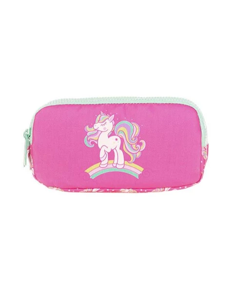 Kaukko Kids 3 Bölmeli Kalem Çantası Aynalı Taşlı Unicorn L8136