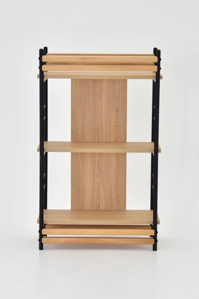 Vilinze Rafito Metal & Ahşap Bohem 3 Raflı Mdf Çok Amaçlı Kitaplık - 30*100 Cm - 4