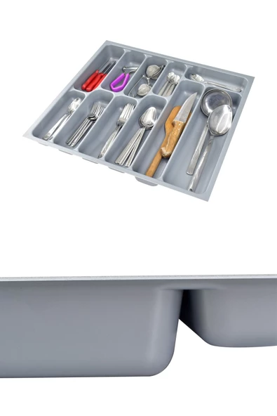 Vilinze Çekmece Içi Kaşıklık Gri - 50X43 Cm - 3