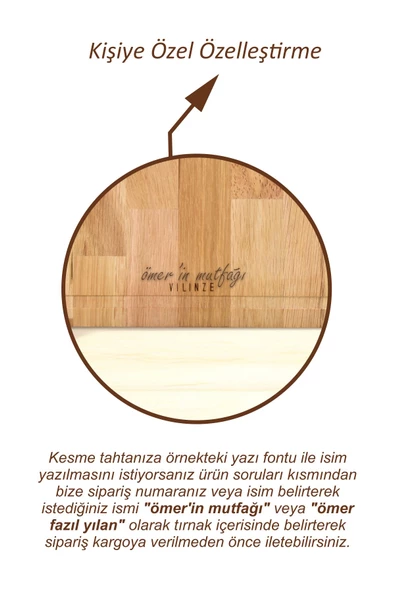 Vilinze Doğal Meşe Sunum - Kesme Tahtası - 2
