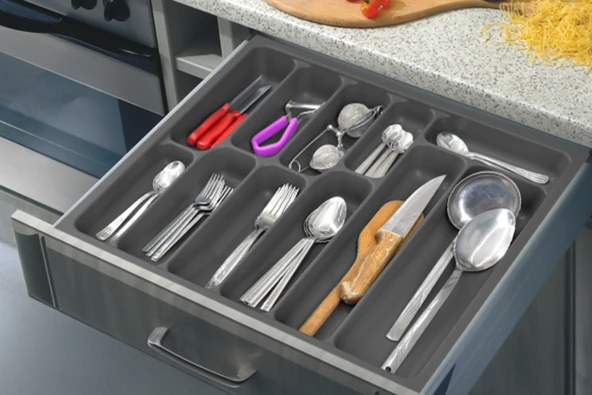 Vilinze Çekmece Içi Kaşıklık Gri - 50X45 Cm