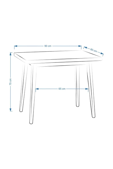 Vilinze Avanos Mdf Sabit Mutfak Masası - 60X90 Cm - 5
