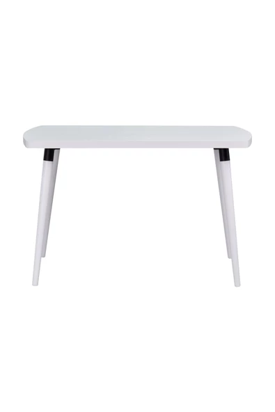 Vilinze Argos Sabit Mdf Beyaz Mutfak Masası - 70X120 Cm - 2