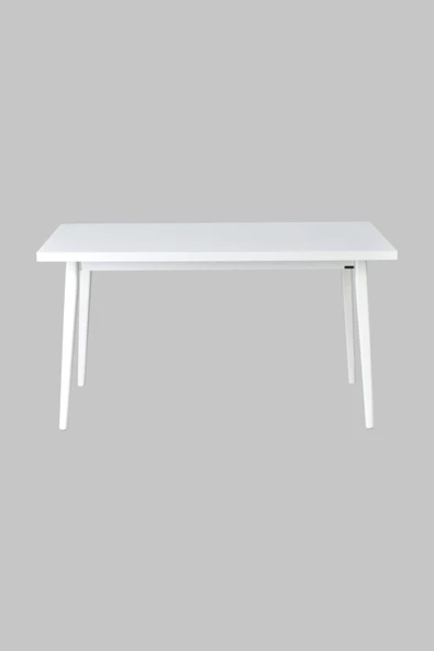 Vilinze Avanos Ahşap Sabit Mdf Beyaz Mutfak Masası - 80X140 Cm - 3