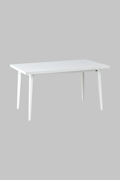 Vilinze Avanos Ahşap Sabit Mdf Beyaz Mutfak Masası - 80X140 Cm - 2