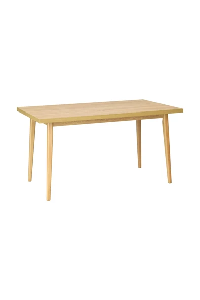 Vilinze Avanos Ahşap Sabit Mdf Naturel Mutfak Masası - 80X140 Cm - 2